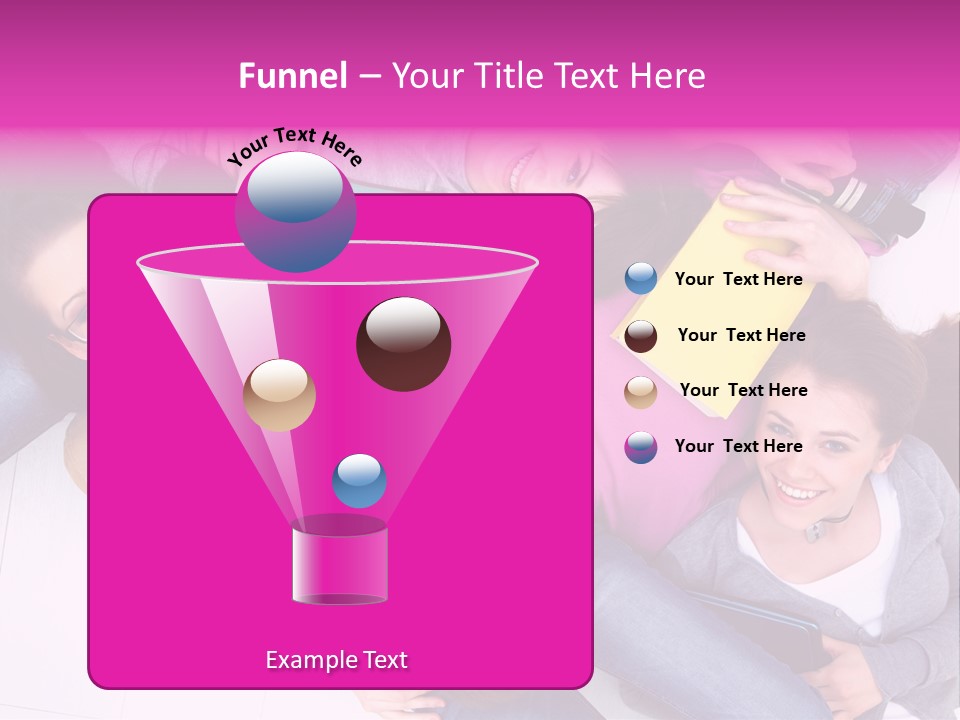 Woman Happiness Teens PowerPoint Template