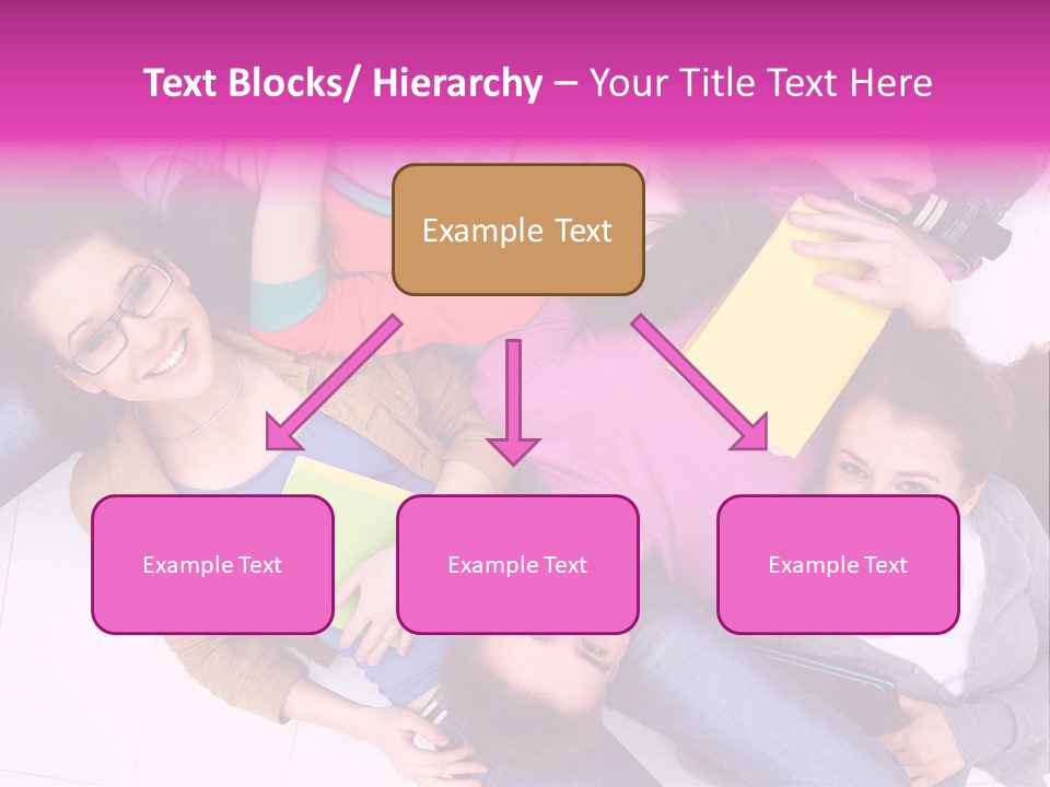 Woman Happiness Teens PowerPoint Template