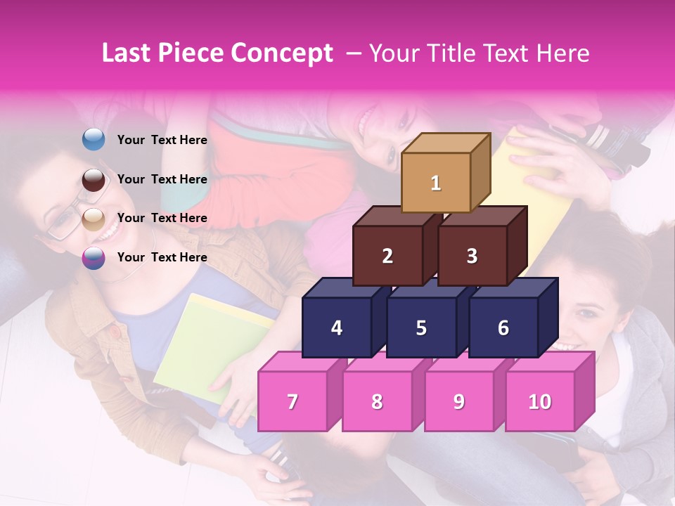 Woman Happiness Teens PowerPoint Template