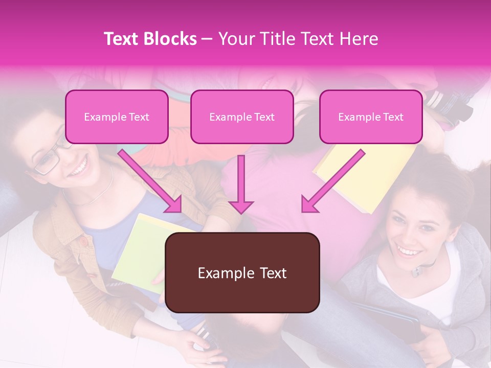 Woman Happiness Teens PowerPoint Template