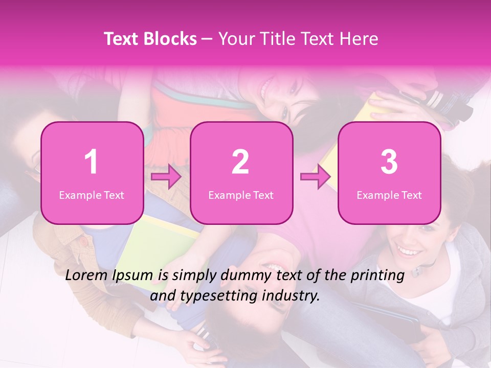 Woman Happiness Teens PowerPoint Template