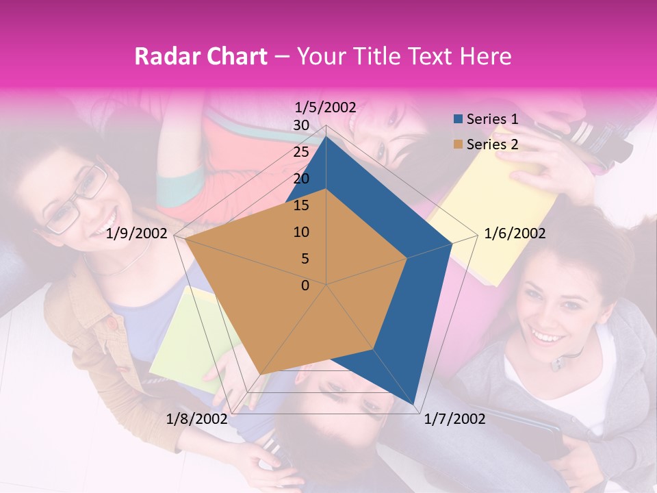 Woman Happiness Teens PowerPoint Template