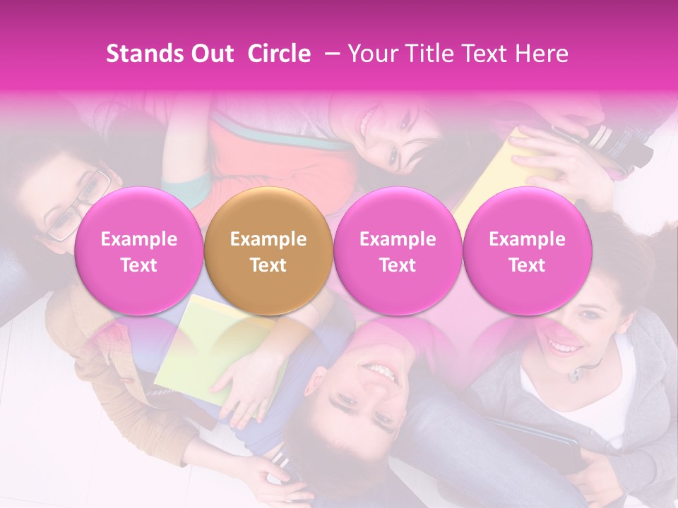 Woman Happiness Teens PowerPoint Template