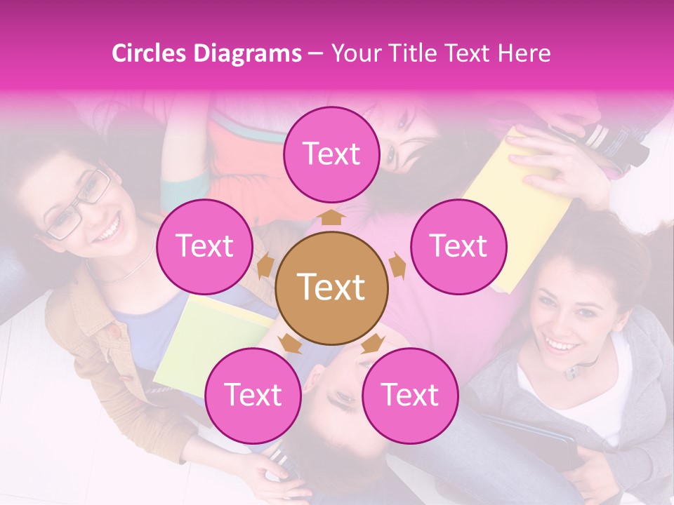 Woman Happiness Teens PowerPoint Template