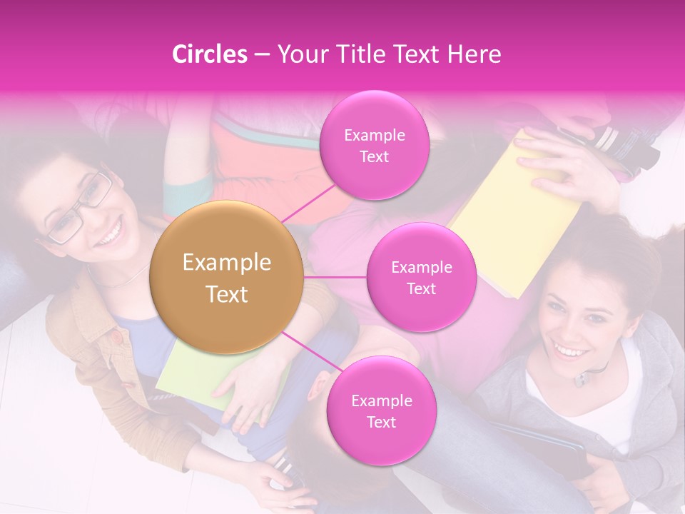 Woman Happiness Teens PowerPoint Template