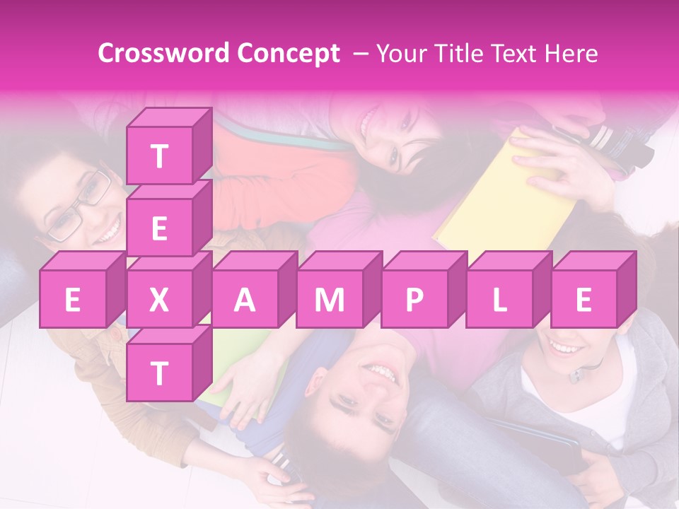 Woman Happiness Teens PowerPoint Template