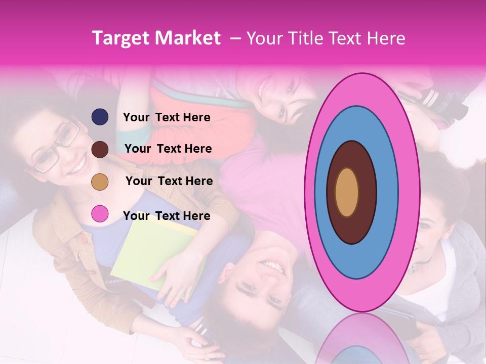 Woman Happiness Teens PowerPoint Template