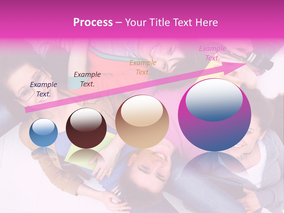 Woman Happiness Teens PowerPoint Template