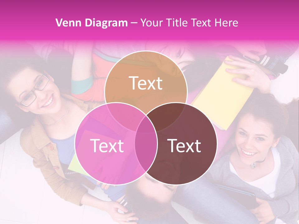 Woman Happiness Teens PowerPoint Template