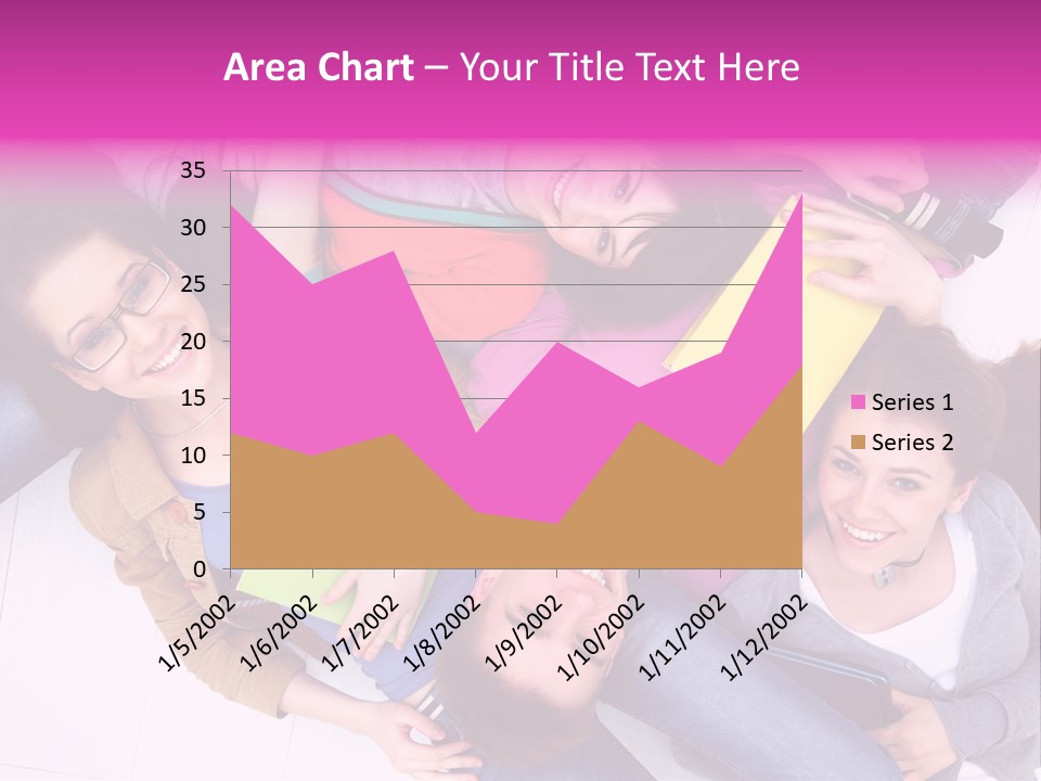 Woman Happiness Teens PowerPoint Template