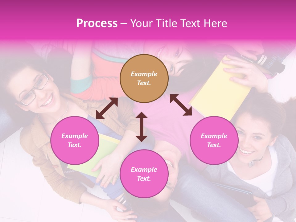 Woman Happiness Teens PowerPoint Template