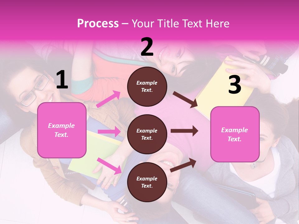 Woman Happiness Teens PowerPoint Template