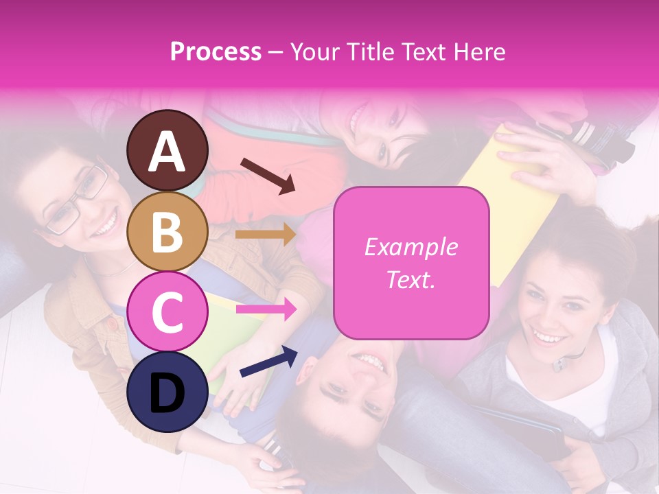 Woman Happiness Teens PowerPoint Template