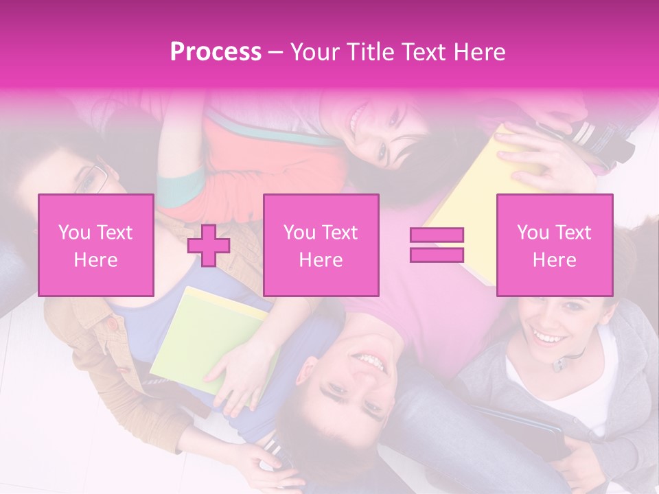 Woman Happiness Teens PowerPoint Template