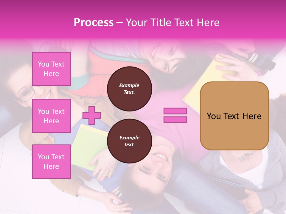 Woman Happiness Teens PowerPoint Template