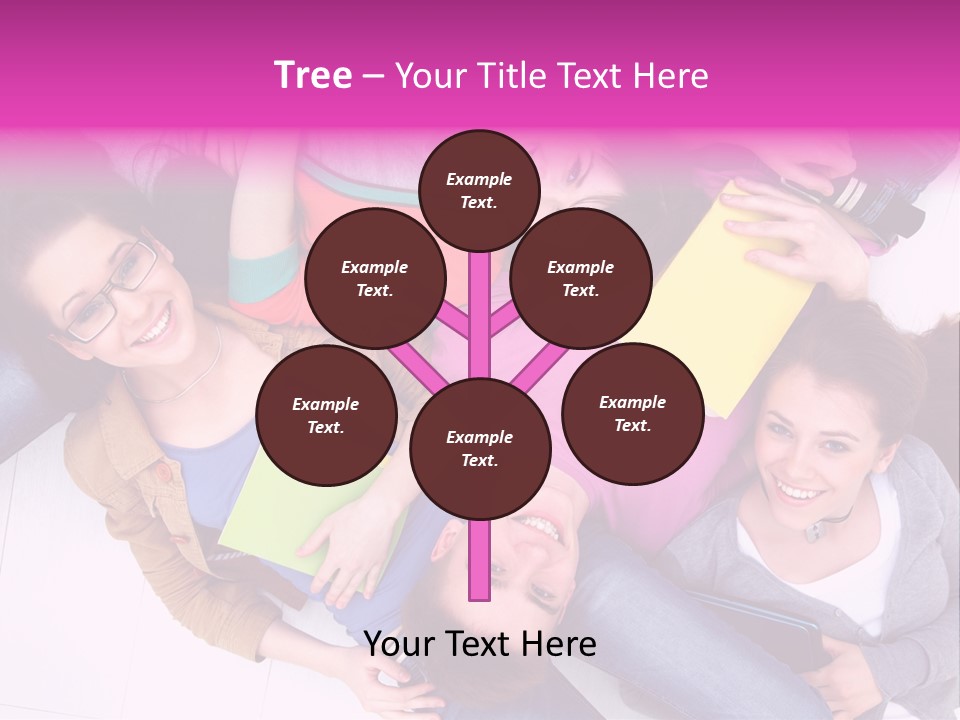 Woman Happiness Teens PowerPoint Template
