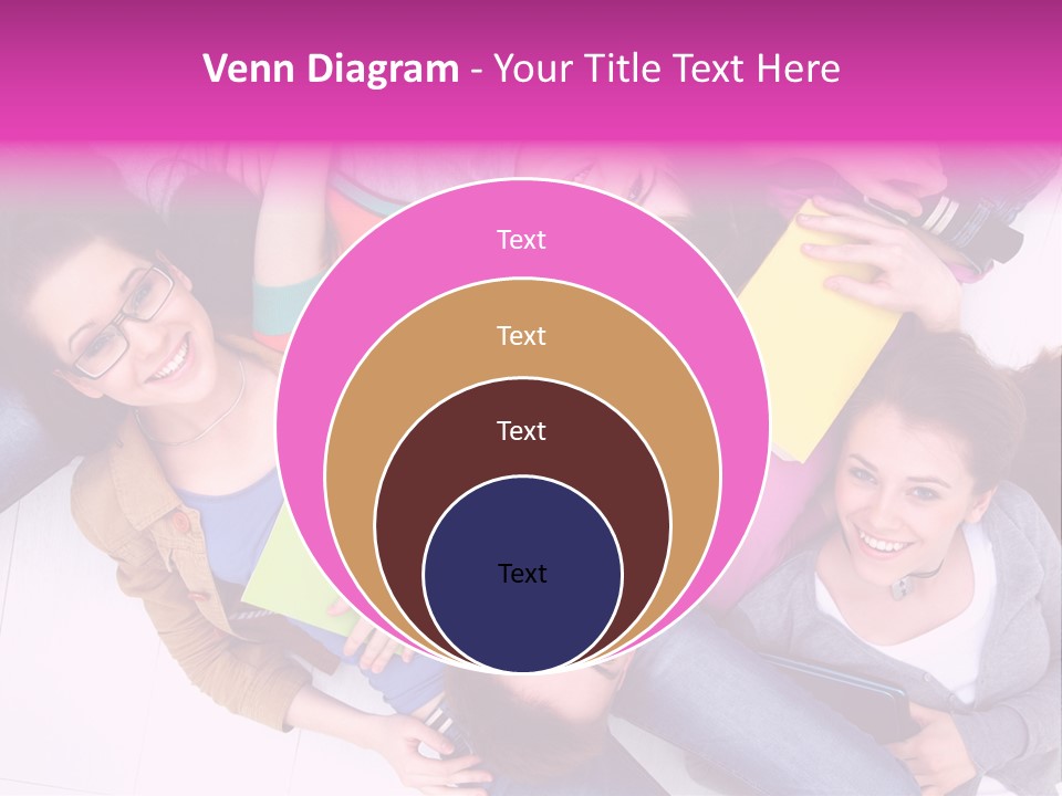 Woman Happiness Teens PowerPoint Template