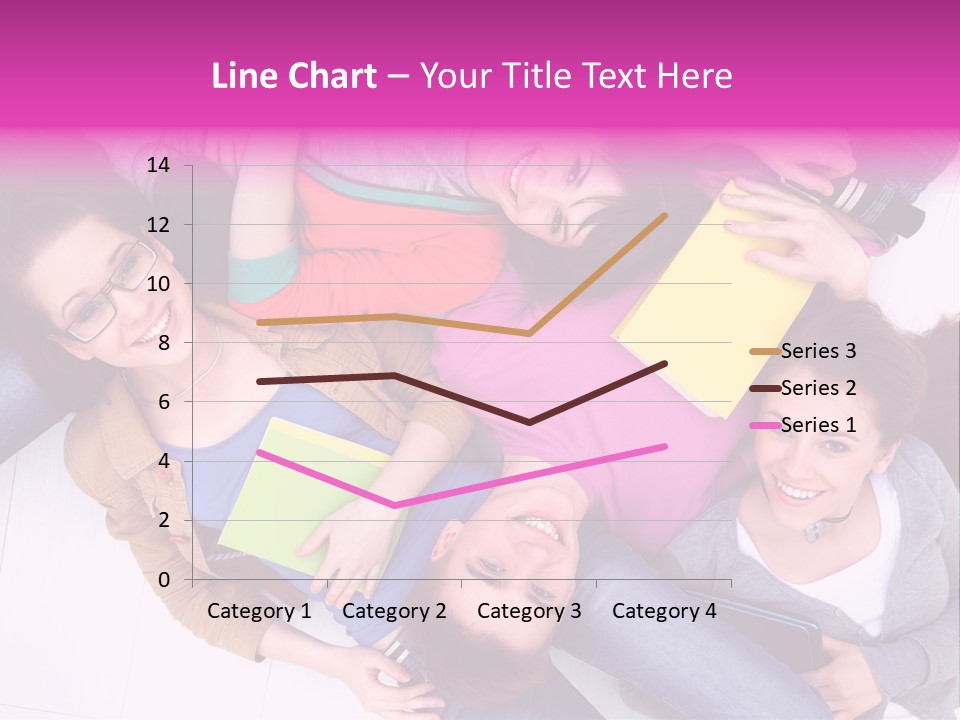 Woman Happiness Teens PowerPoint Template