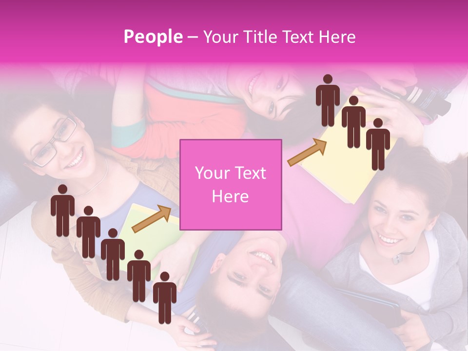Woman Happiness Teens PowerPoint Template