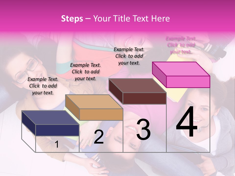 Woman Happiness Teens PowerPoint Template