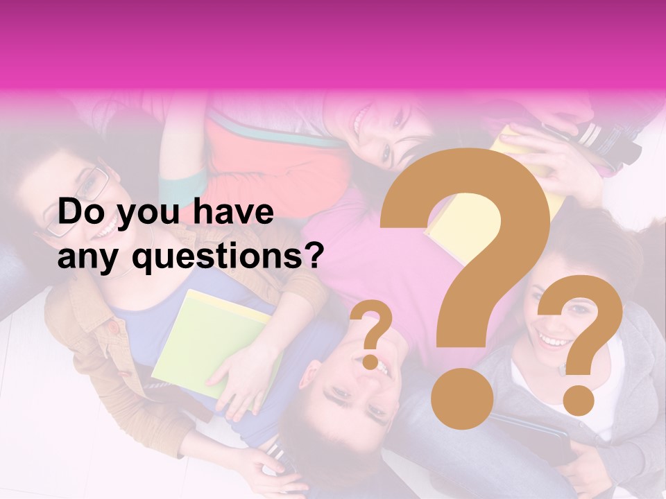 Woman Happiness Teens PowerPoint Template