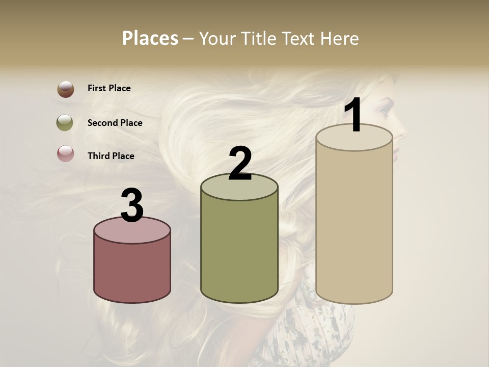 A Woman With Long Blonde Hair Is Shown In This Powerpoint Presentation PowerPoint Template