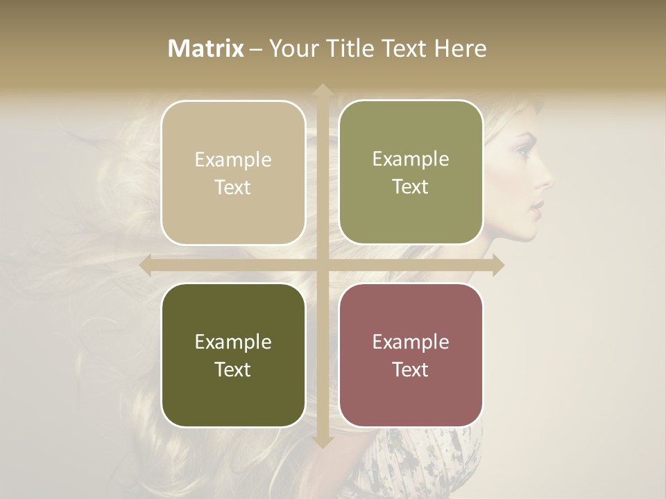 A Woman With Long Blonde Hair Is Shown In This Powerpoint Presentation PowerPoint Template