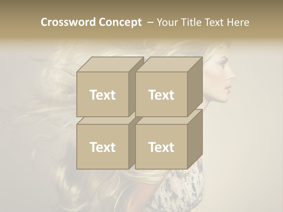 A Woman With Long Blonde Hair Is Shown In This Powerpoint Presentation PowerPoint Template