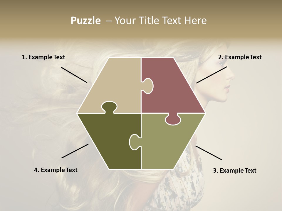 A Woman With Long Blonde Hair Is Shown In This Powerpoint Presentation PowerPoint Template