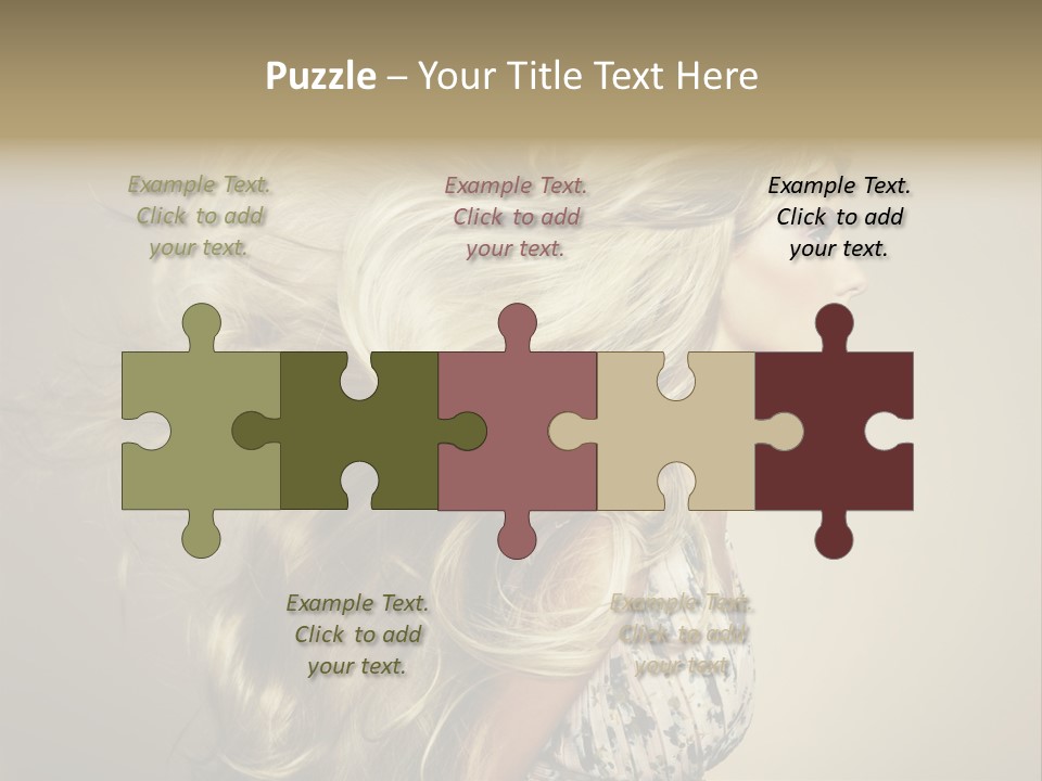 A Woman With Long Blonde Hair Is Shown In This Powerpoint Presentation PowerPoint Template