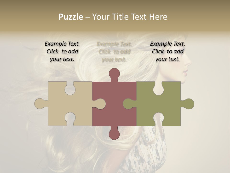 A Woman With Long Blonde Hair Is Shown In This Powerpoint Presentation PowerPoint Template