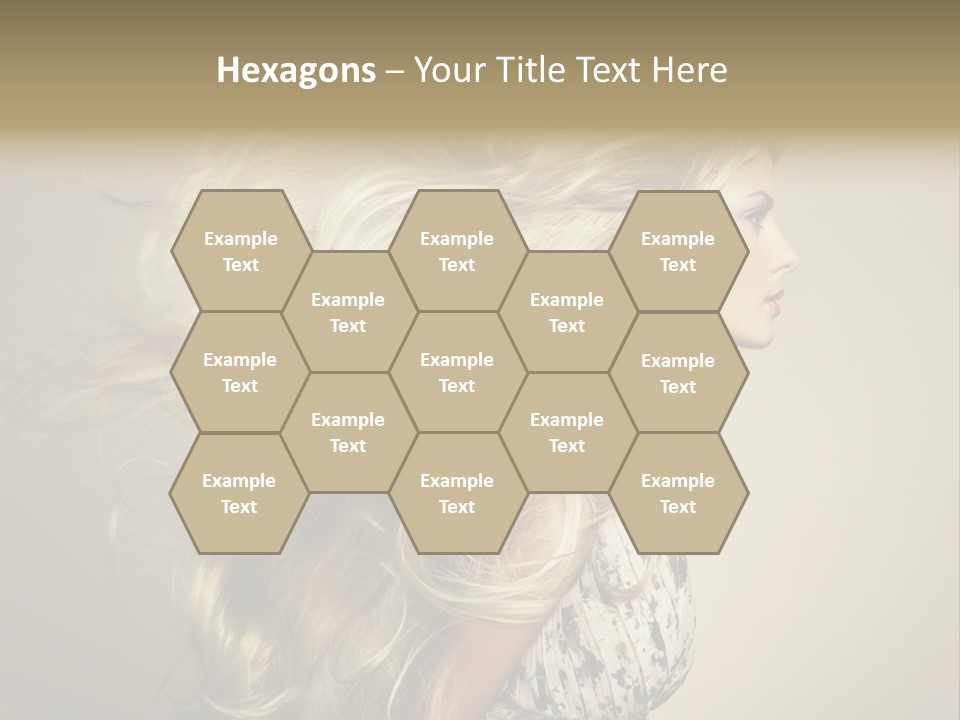 A Woman With Long Blonde Hair Is Shown In This Powerpoint Presentation PowerPoint Template