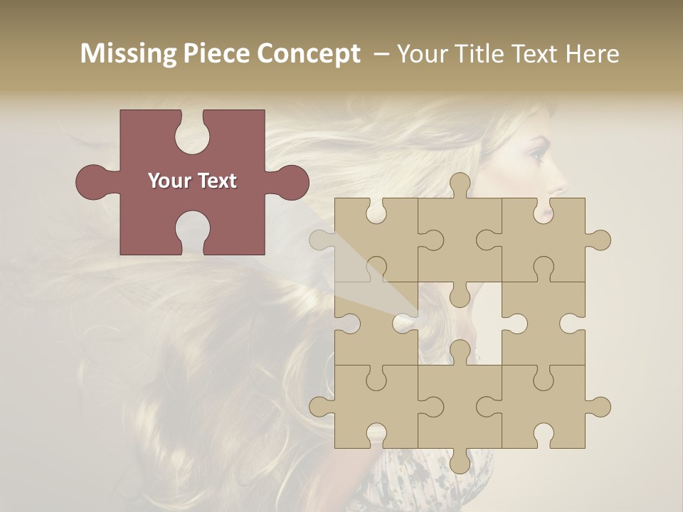 A Woman With Long Blonde Hair Is Shown In This Powerpoint Presentation PowerPoint Template