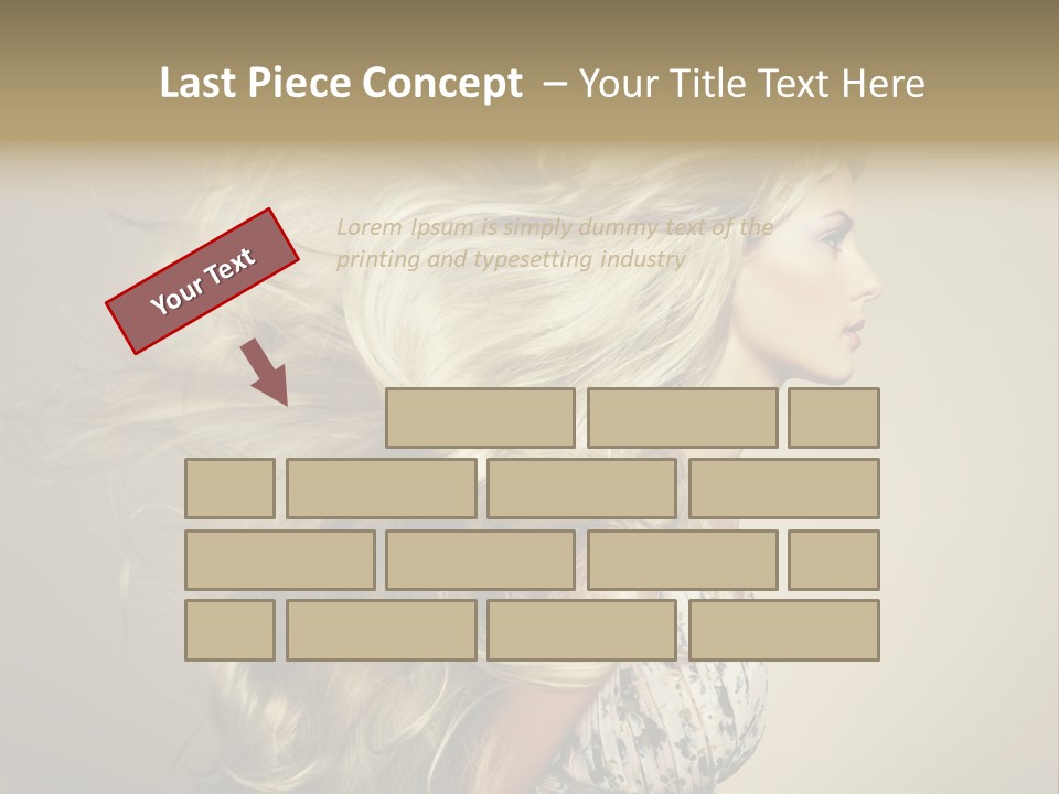 A Woman With Long Blonde Hair Is Shown In This Powerpoint Presentation PowerPoint Template