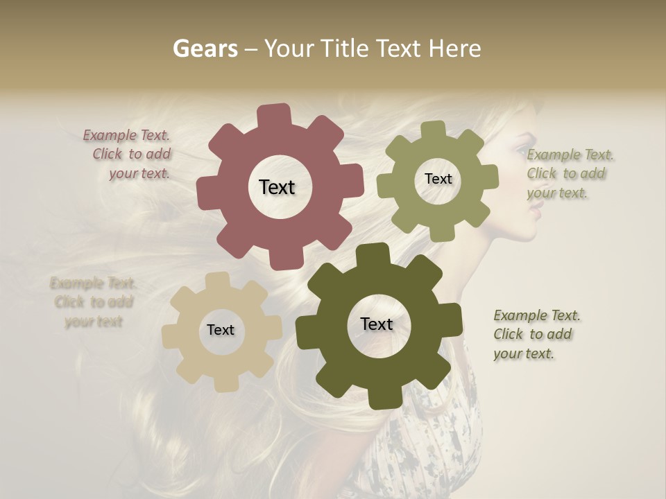 A Woman With Long Blonde Hair Is Shown In This Powerpoint Presentation PowerPoint Template