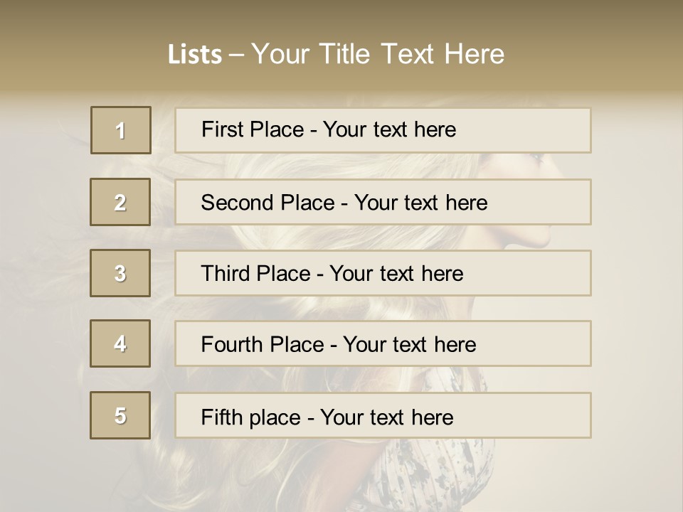 A Woman With Long Blonde Hair Is Shown In This Powerpoint Presentation PowerPoint Template