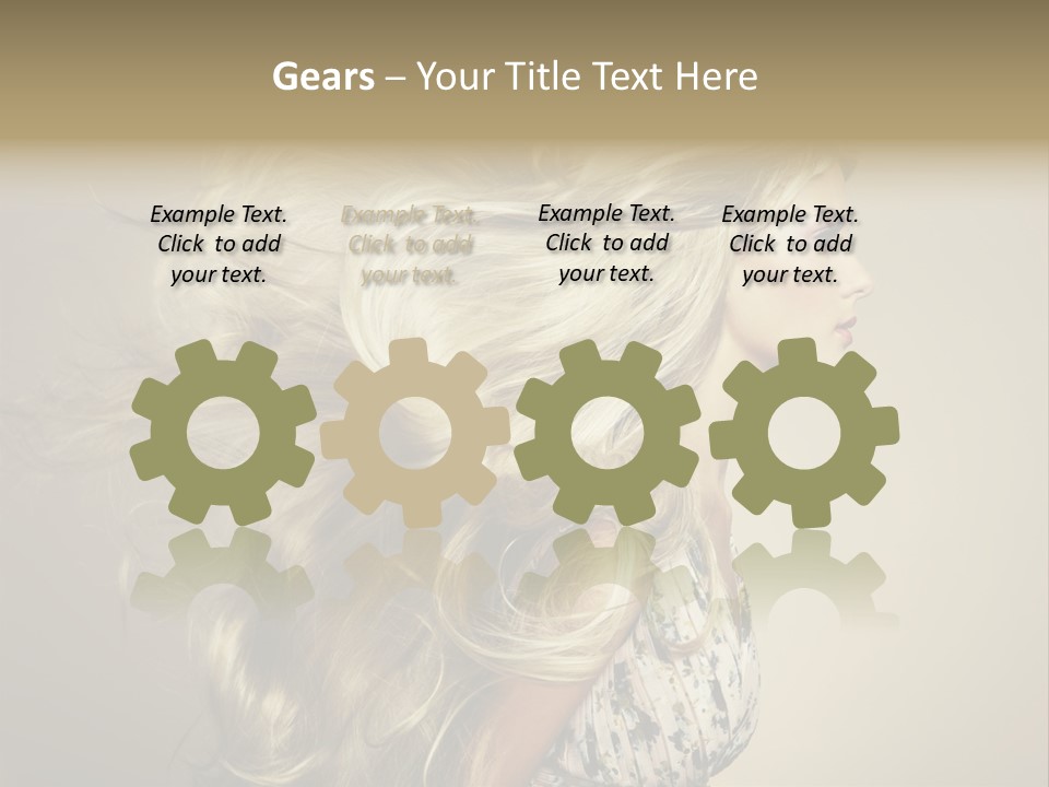 A Woman With Long Blonde Hair Is Shown In This Powerpoint Presentation PowerPoint Template