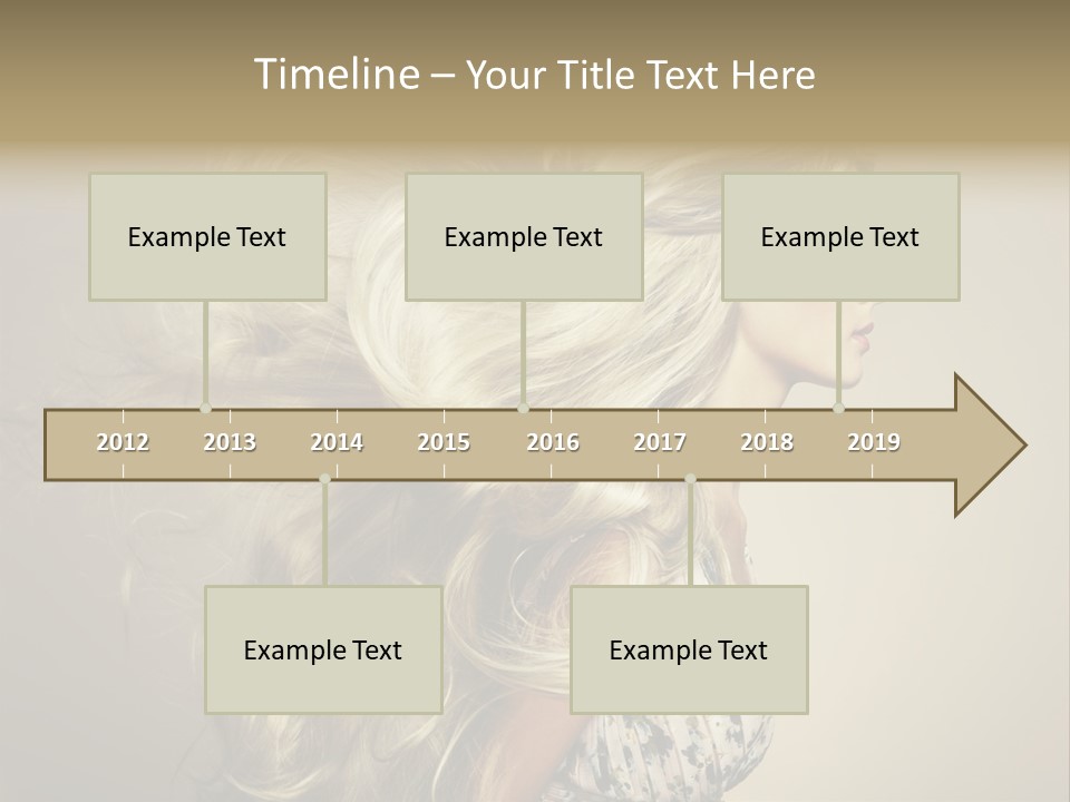 A Woman With Long Blonde Hair Is Shown In This Powerpoint Presentation PowerPoint Template