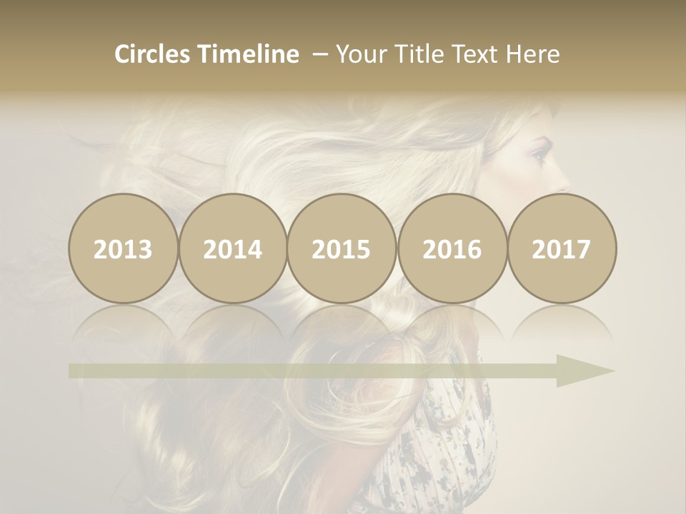 A Woman With Long Blonde Hair Is Shown In This Powerpoint Presentation PowerPoint Template