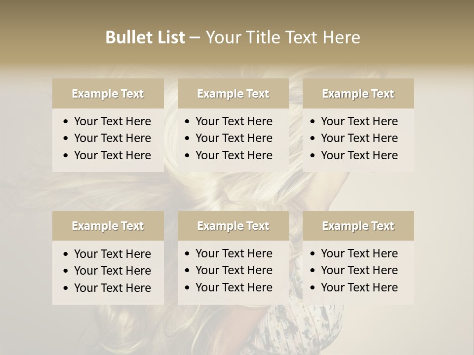 A Woman With Long Blonde Hair Is Shown In This Powerpoint Presentation PowerPoint Template