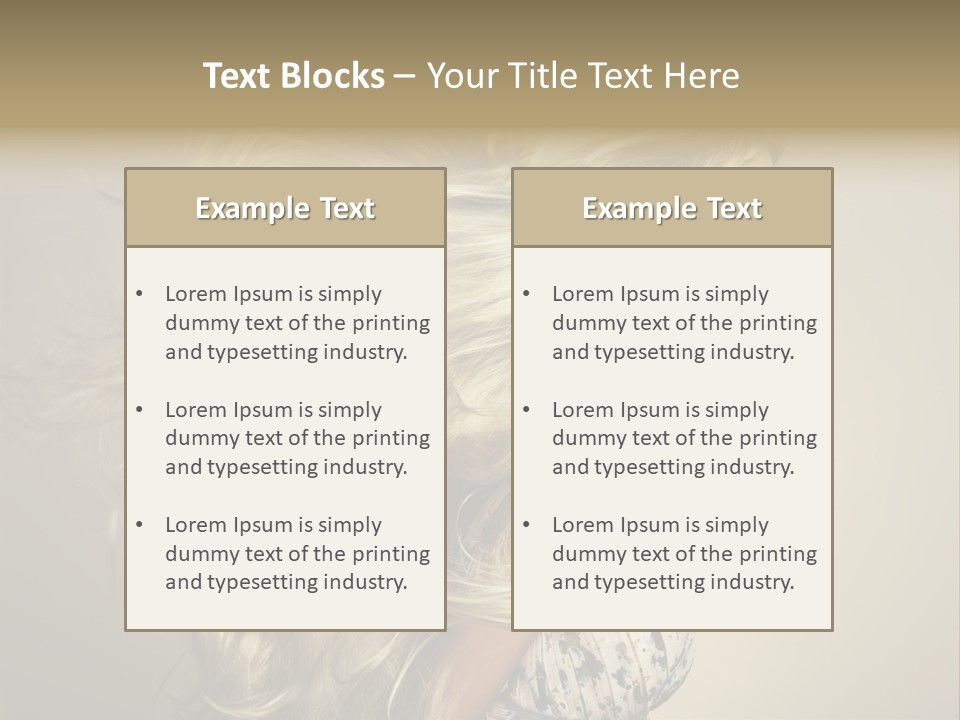 A Woman With Long Blonde Hair Is Shown In This Powerpoint Presentation PowerPoint Template