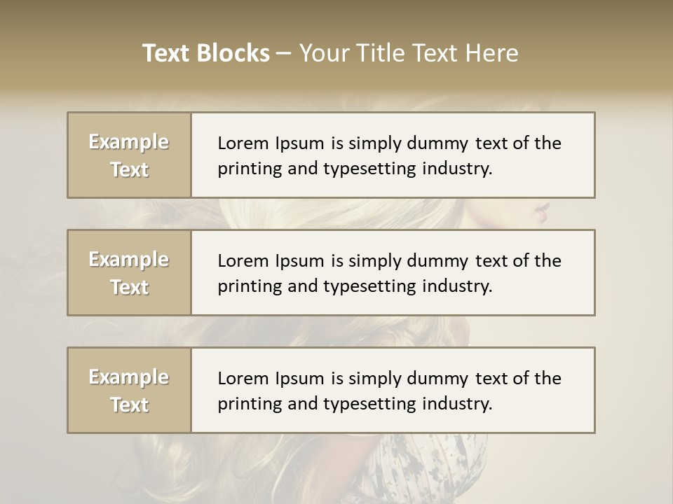 A Woman With Long Blonde Hair Is Shown In This Powerpoint Presentation PowerPoint Template