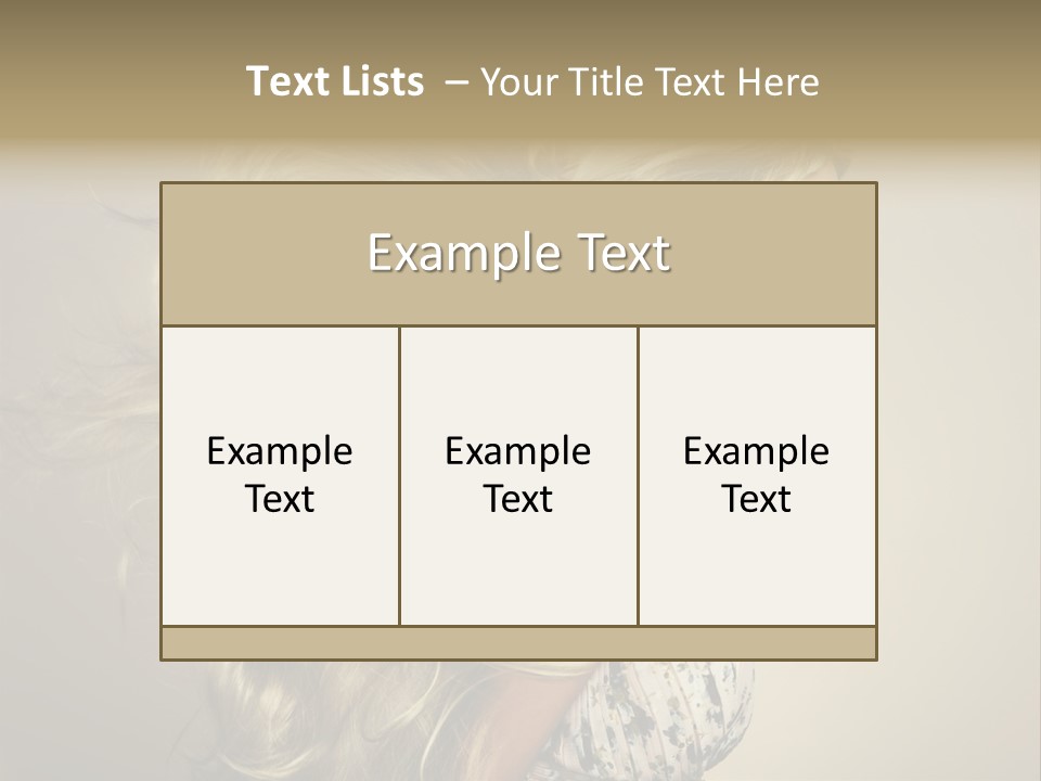 A Woman With Long Blonde Hair Is Shown In This Powerpoint Presentation PowerPoint Template