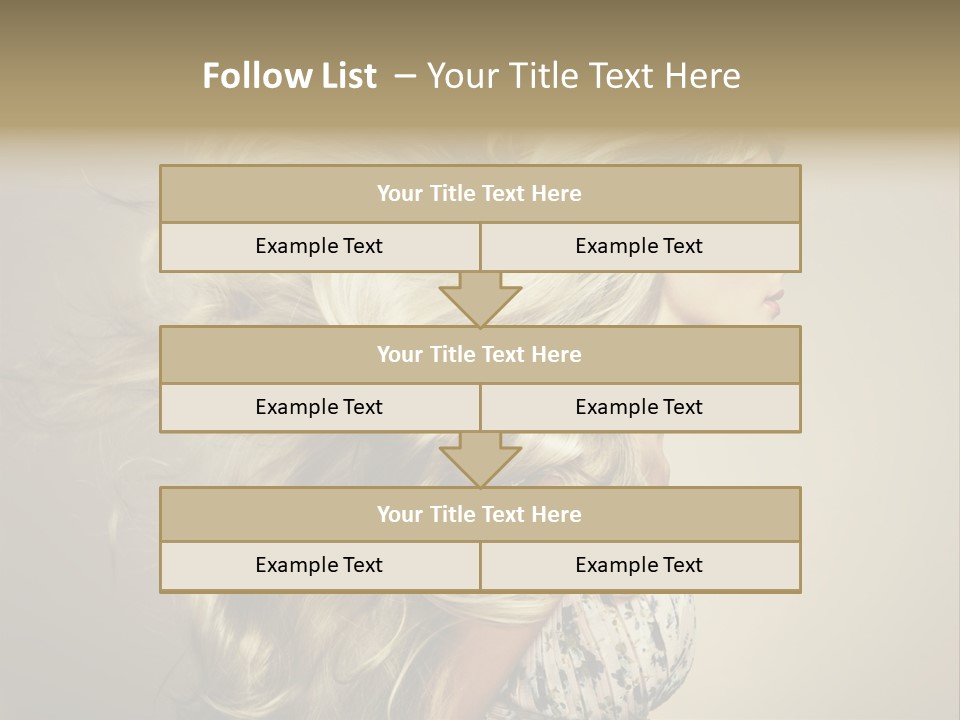 A Woman With Long Blonde Hair Is Shown In This Powerpoint Presentation PowerPoint Template