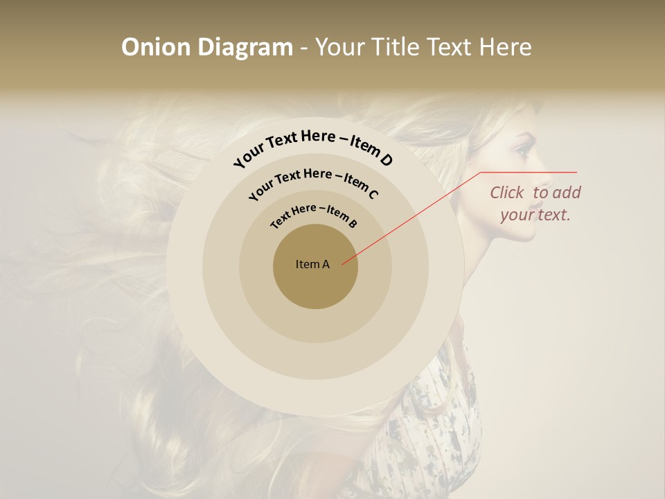 A Woman With Long Blonde Hair Is Shown In This Powerpoint Presentation PowerPoint Template