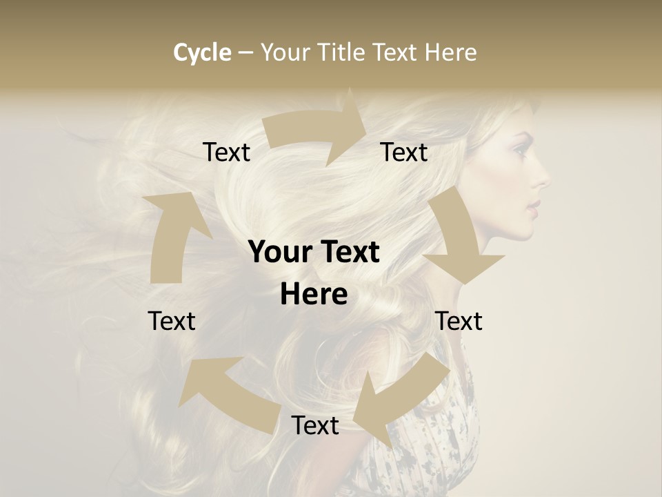 A Woman With Long Blonde Hair Is Shown In This Powerpoint Presentation PowerPoint Template