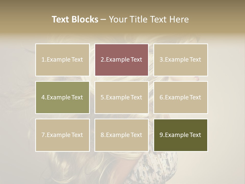 A Woman With Long Blonde Hair Is Shown In This Powerpoint Presentation PowerPoint Template