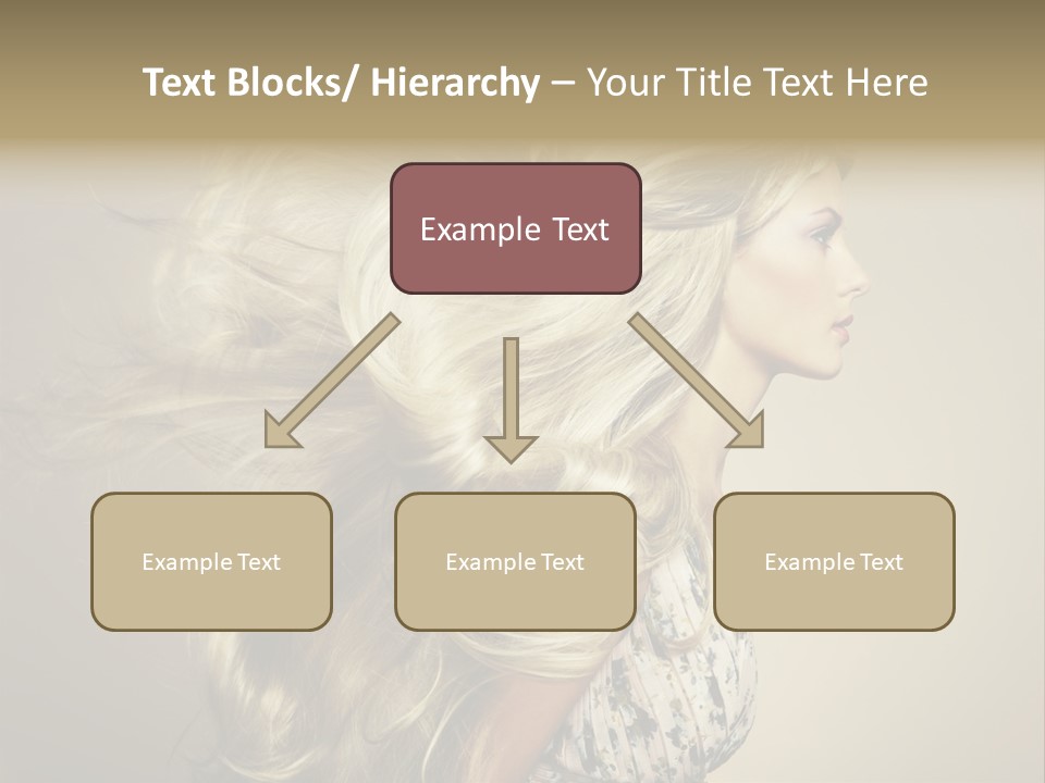 A Woman With Long Blonde Hair Is Shown In This Powerpoint Presentation PowerPoint Template