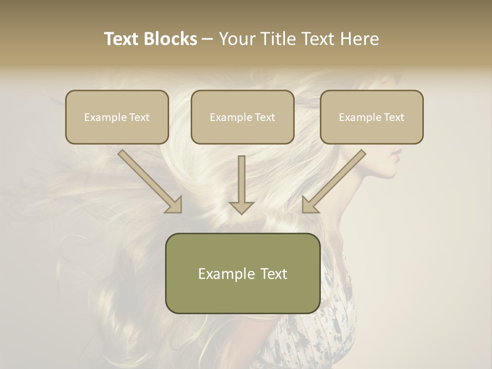 A Woman With Long Blonde Hair Is Shown In This Powerpoint Presentation PowerPoint Template