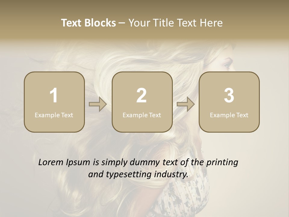 A Woman With Long Blonde Hair Is Shown In This Powerpoint Presentation PowerPoint Template